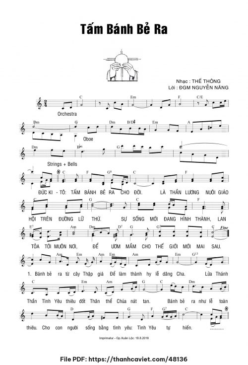 Tấm bánh bẻ ra - Thế Thông - Gm. Nguyễn Năng - trang 1