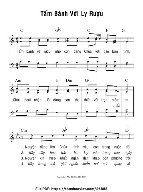 Tấm bánh với ly rượu - Lm. Nguyễn Duy - trang 1