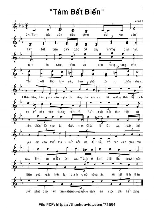 Tâm bất biến - Sr. Têrêsa - trang 1