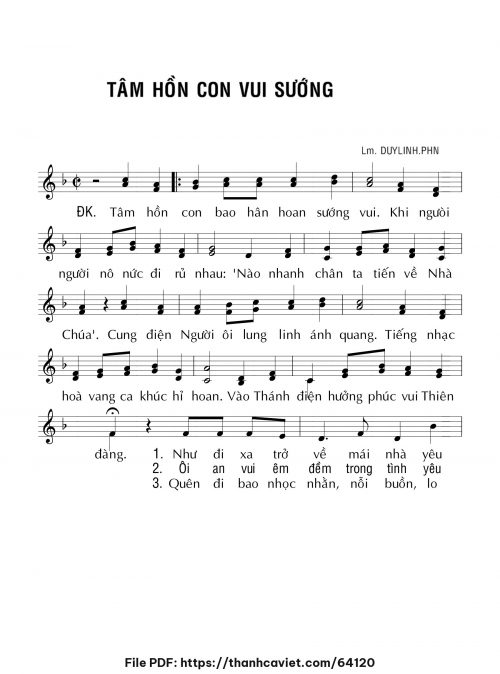 Tâm hồn con sướng vui - Lm. DUYLINH.PHN - trang 1
