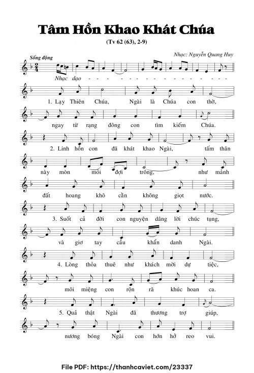 Tâm hồn khao khát Chúa - Nguyễn Quang Huy - trang 1
