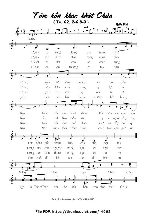 Tâm hồn khao khát Chúa - Quốc Vinh - trang 1
