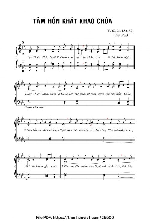 Tâm hồn khát khao Chúa - Tiến Linh - trang 1
