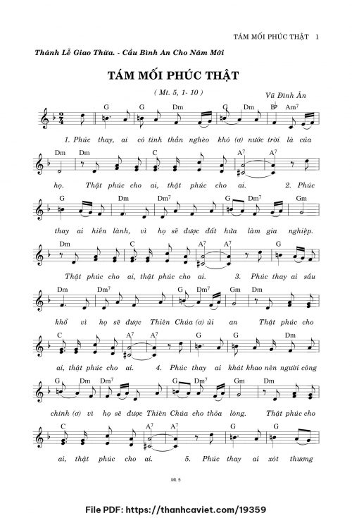 Tám mối phúc thật - Vũ Đình Ân - trang 1