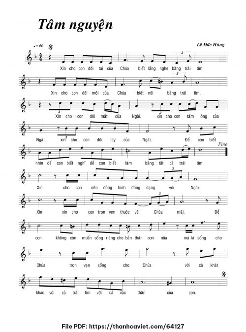 Tâm nguyện - Lê Đức Hùng - trang 1