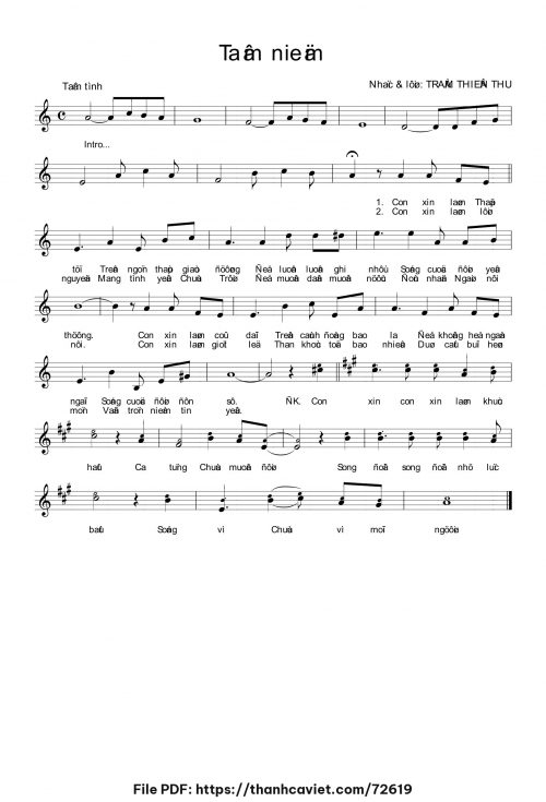 Tâm niệm - Trầm Thiên Thu - trang 1