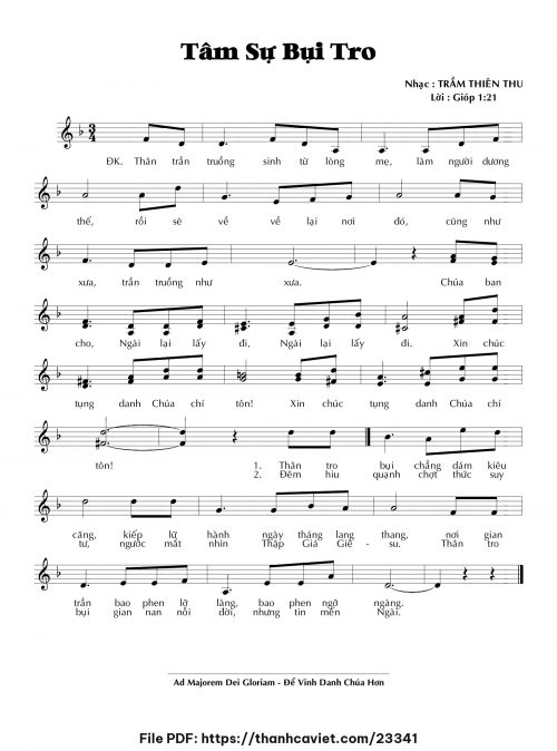 Tâm sự bụi tro - Trầm Thiên Thu - trang 1