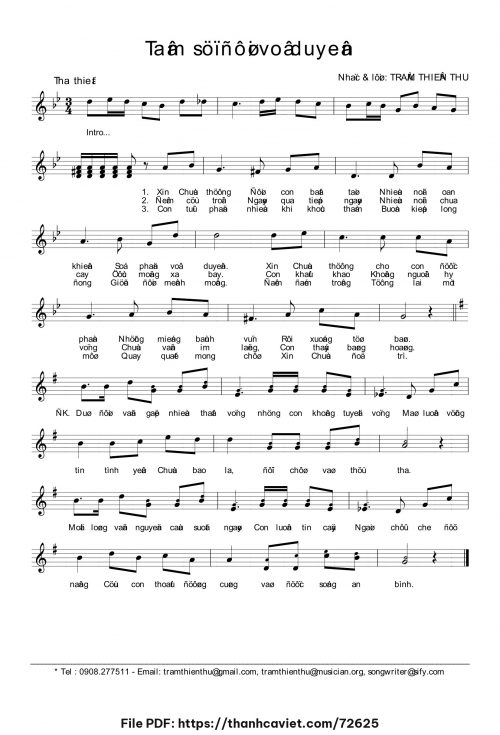 Tâm sự đời vô duyên - Trầm Thiên Thu - trang 1