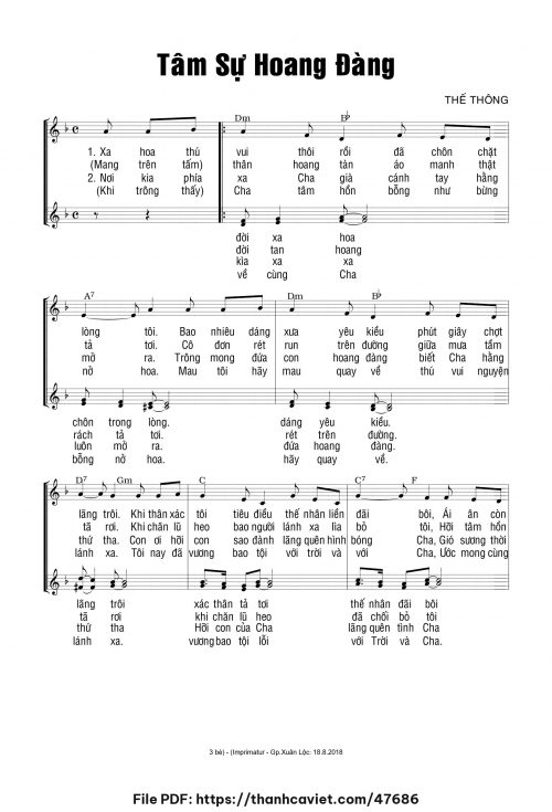 Tâm sự hoang đàng - Thế Thông - trang 1