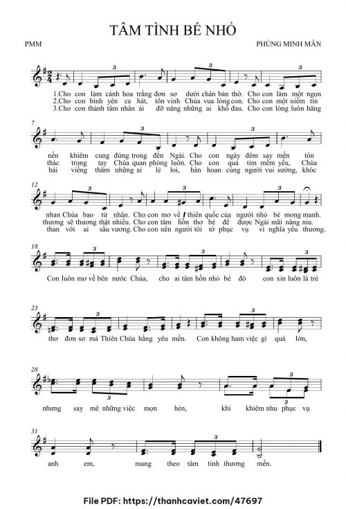 Tâm tình bé nhỏ - Phùng Minh Mẫn - trang 1