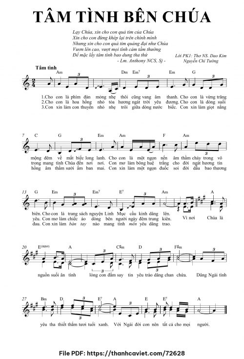 Tâm tình bên Chúa - Nguyễn Chí Tường - trang 1
