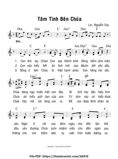 Tâm tình bên Chúa - Lm. Nguyễn Duy - trang 1