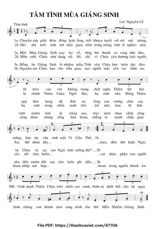 Tâm tình mùa giáng sinh - Lm. Nguyên Lễ - trang 1