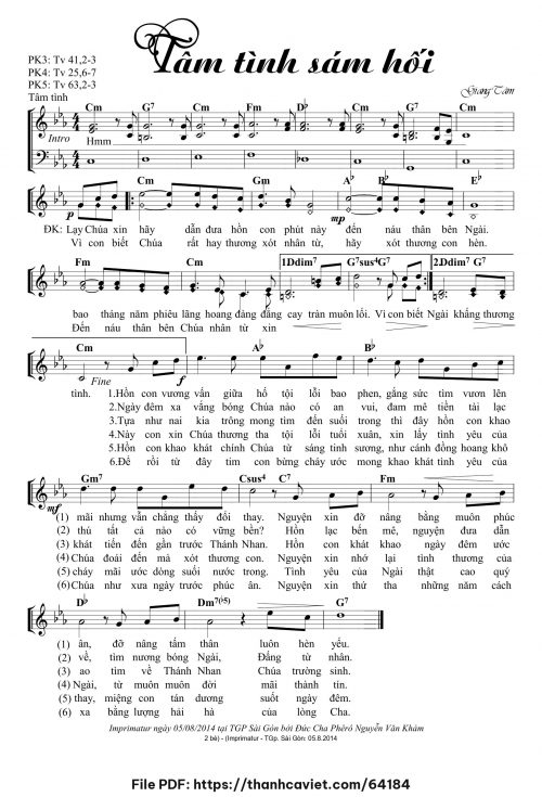 Tâm tình sám hối - Lm. Giang Tâm - trang 1