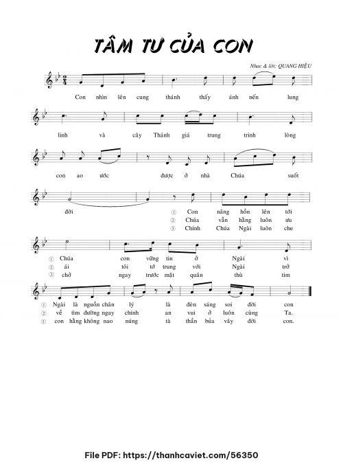 Tâm tư của con - Quang Hiệu - trang 1