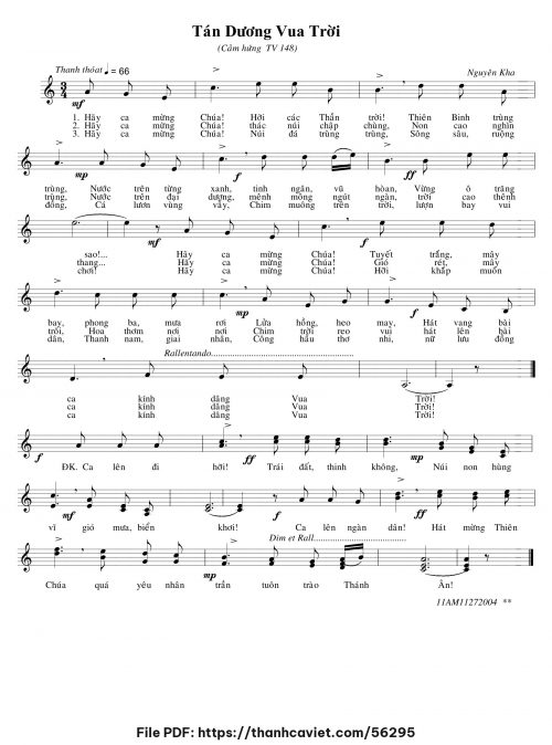 Tán dương Vua Trời - Nguyên Kha - trang 1