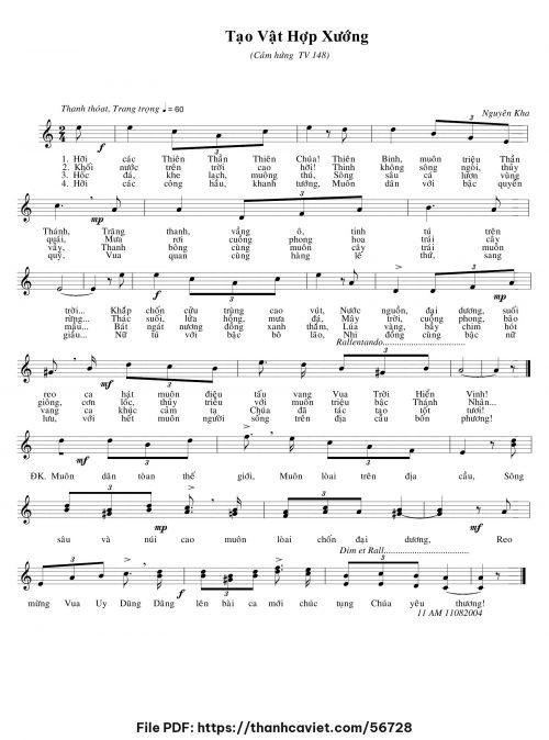 Tạo vật hợp xướng - Nguyên Kha - trang 1