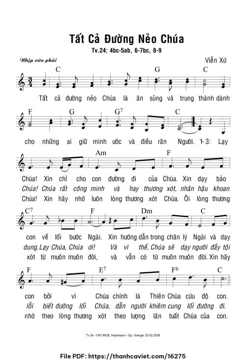 Tất cả đường nẻo Chúa - Viễn Xứ - trang 1