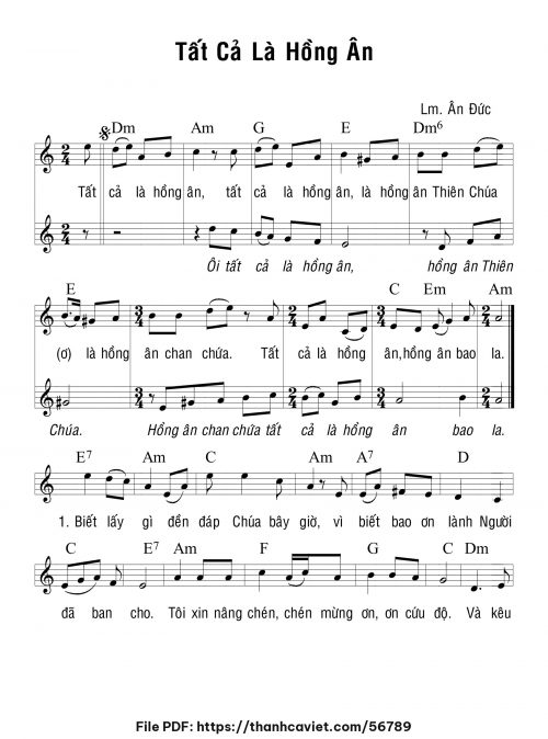 Tất cả là hồng ân - Lm. Ân Đức - trang 1