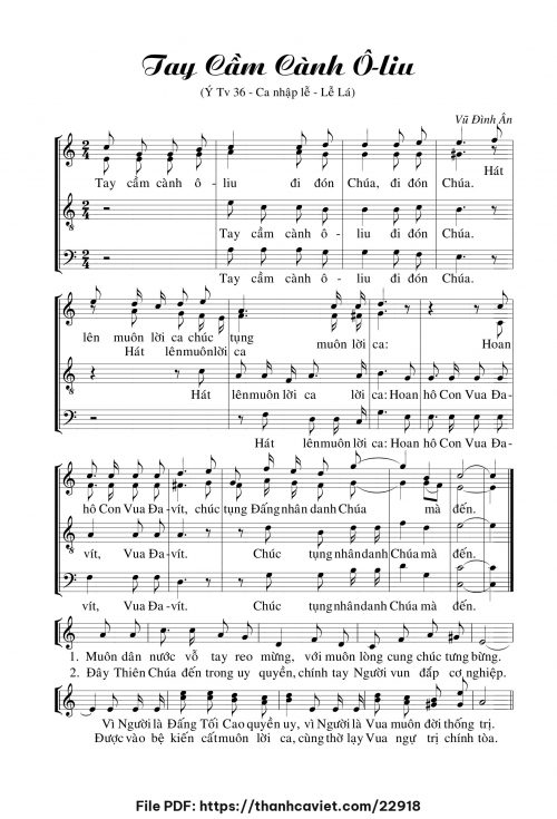 Tay cầm cành Ôliu - Vũ Đình Ân - trang 1