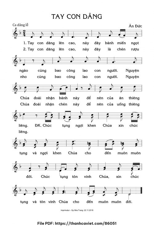 Tay con dâng - Lm. Ân Đức - trang 1
