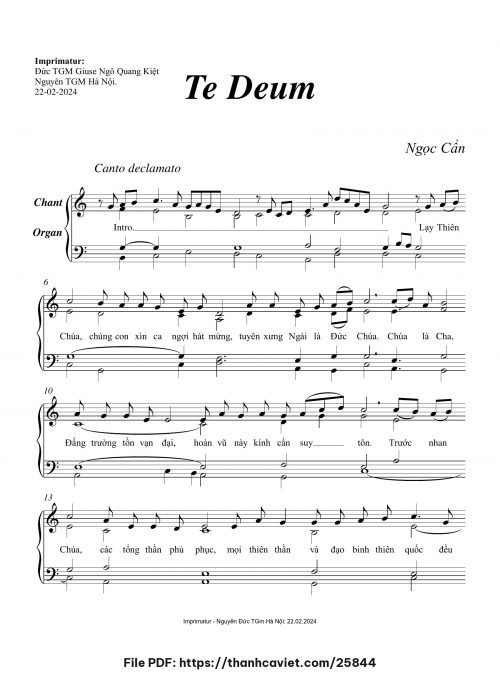 Te Deum - Ngọc Cẩn - trang 1