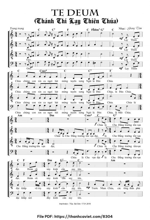 Te Deum – Thánh thi lạy Thiên Chúa - Lm. Giang Tâm - trang 1