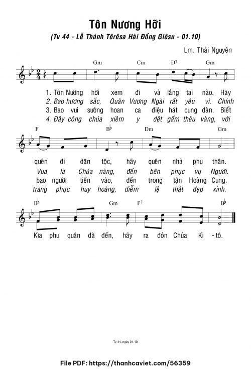 Têrêsa Hài Đồng Giêsu - Lm. Thái Nguyên - trang 1