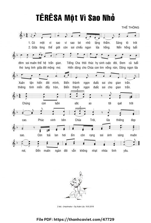 Têrêsa một vì sao nhỏ - Thế Thông - trang 1