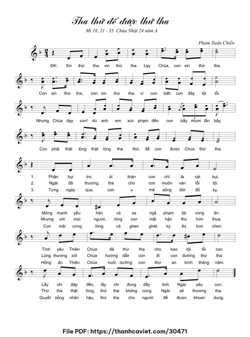 Tha thứ để được thứ tha - Phạm Xuân Chiến - trang 1