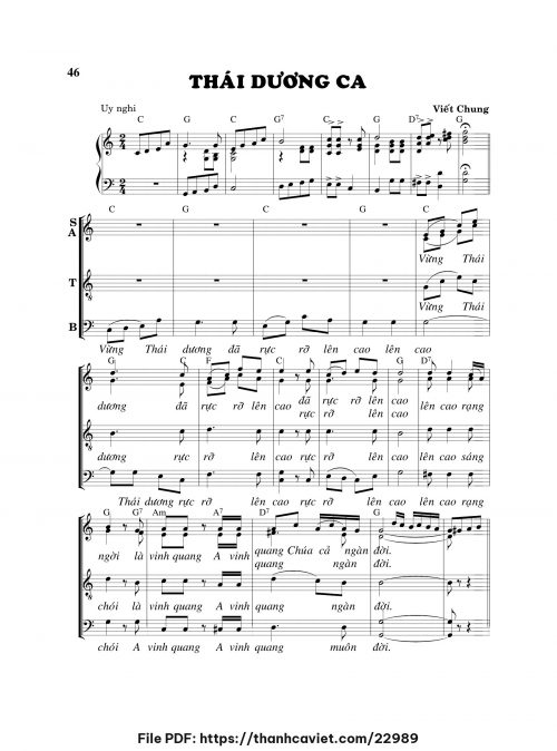 Thái dương ca - Viết Chung - trang 1