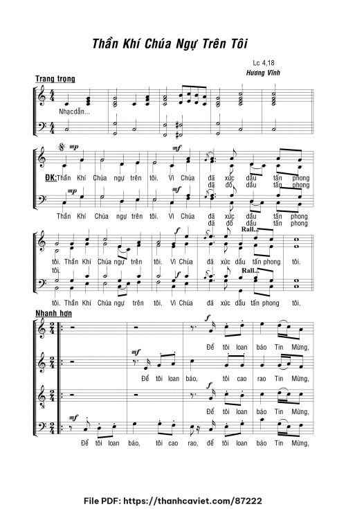Thần khí Chúa ngự trên tôi - Hương Vĩnh - trang 1