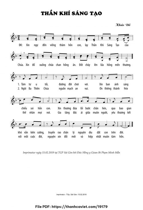 Thần Khí Sáng Tạo - Lm. Khắc Đỗ - trang 1