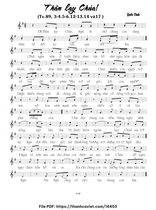 Thân lạy Chúa - Quốc Vinh - trang 1