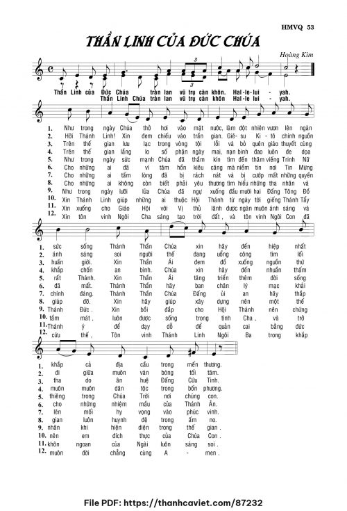 Thần linh của Đức Chúa - Lm. Hoàng Kim - trang 1