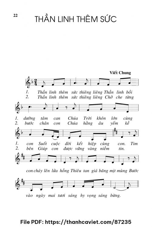 Thần Linh thêm sức - Viết Chung - trang 1