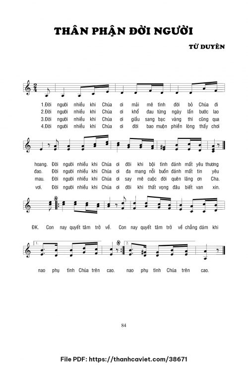 Thân phận đời người - Lm. Từ Duyên - trang 1