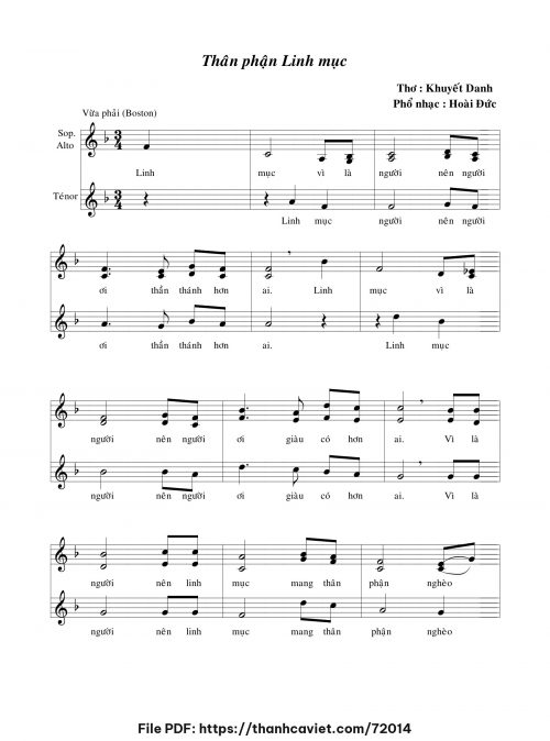 Thân phận linh mục - Lm. Hoài Đức - trang 1