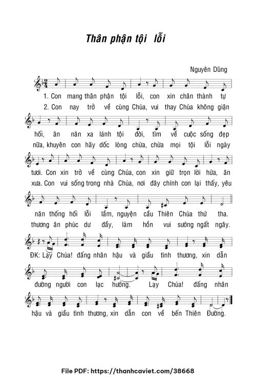 Thân phận tội lỗi - Nguyên Dũng - trang 1