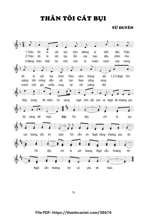 Thân tôi cát bụi - Lm. Từ Duyên - trang 1