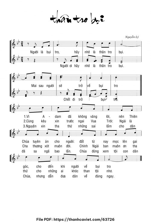 Thân tro bụi - Nguyên Lý - trang 1