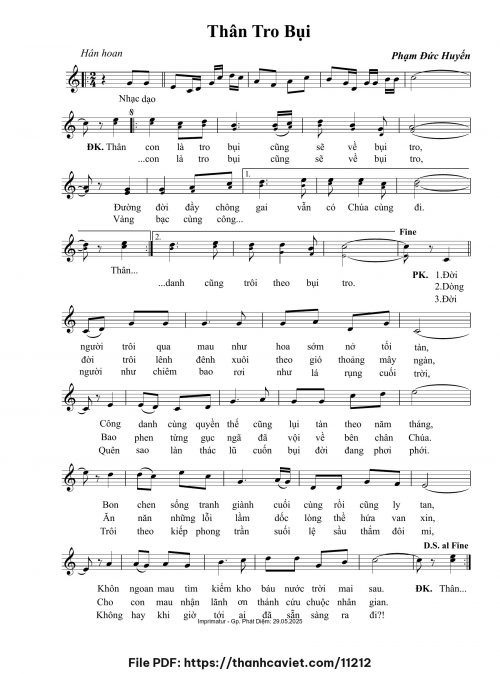 Thân tro bụi - Phạm Đức Huyến - trang 1