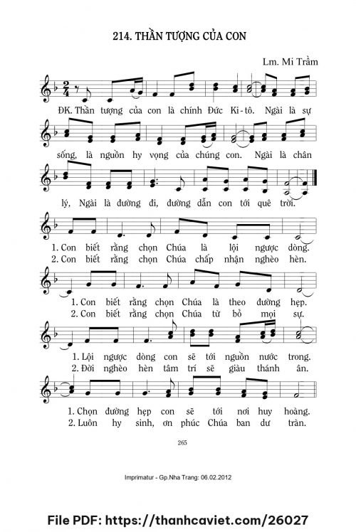 Thần tượng của con - Lm. Mi Trầm - trang 1