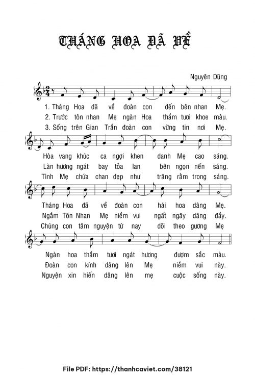 Tháng hoa đã về - Nguyên Dũng - trang 1