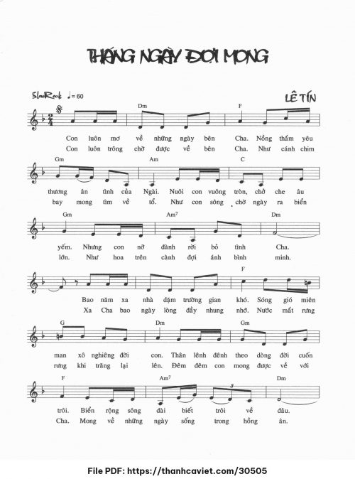 Tháng ngày đợi mong - Lê Tín - trang 1