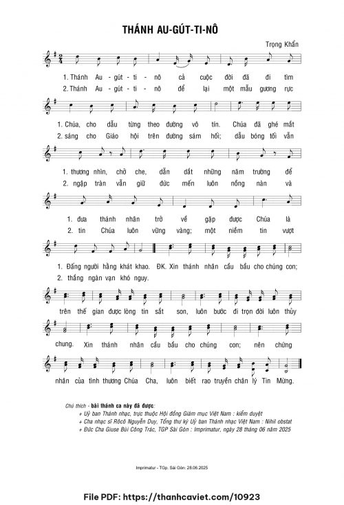 Thánh Augúttinô - Lm. Trọng Khẩn - trang 1
