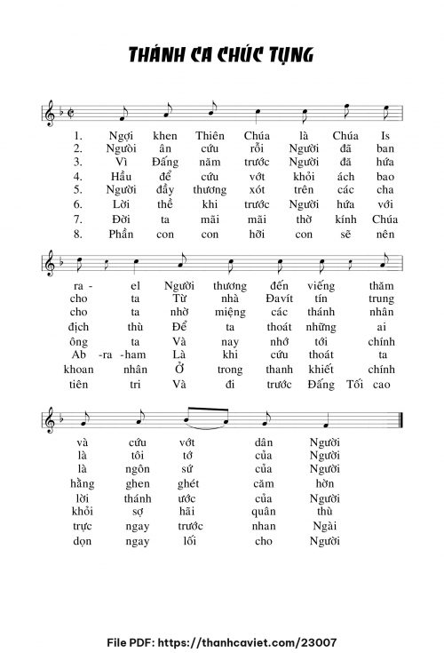 Thánh ca chúc tụng - Chưa biết - trang 1