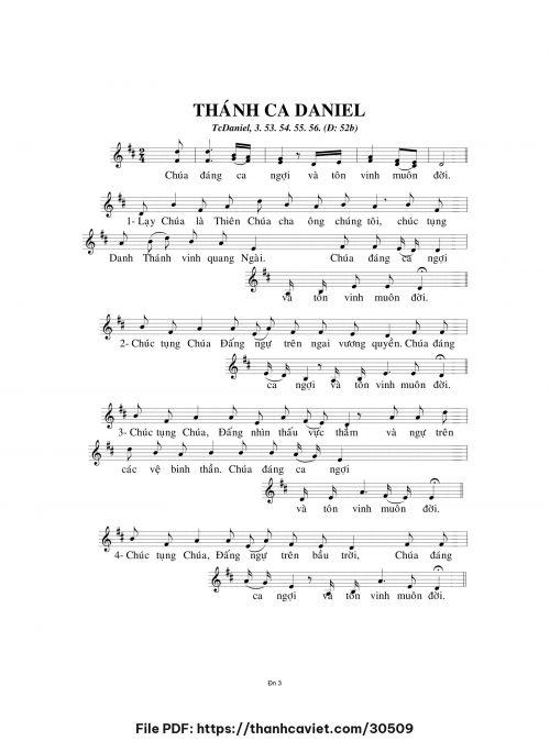 Thánh ca Daniel - Lm. Minh Hân - trang 1