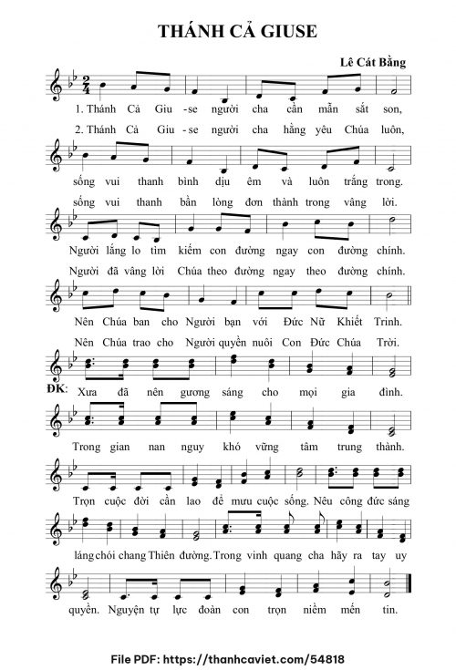 Thánh cả Giuse - Lê Cát Bằng - trang 1