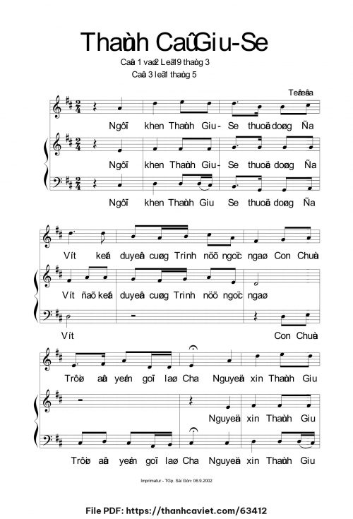 Thánh cả Giuse - Sr. Têrêsa - trang 1